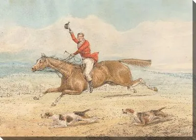 Картина Виппер-ин и пара гончих тяжело бегают в открытой местности