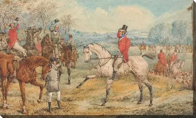 Картина Иллюстрация к Р.С. Surtees »,« Анализ охотничьего поля »: Встреча:« С яркими лицами и веселыми сердцами »