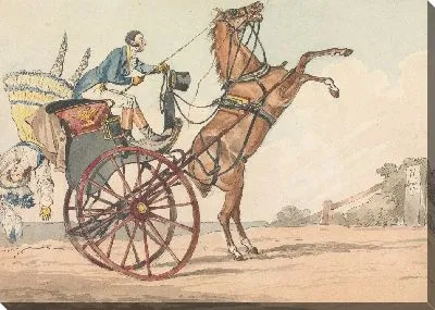 Картина «Спортивные открытия или несчастья от вождения:» ... вверх и вниз или стремление узнать, каким образом ваша лошадь склонна спускаться, назад или вперед