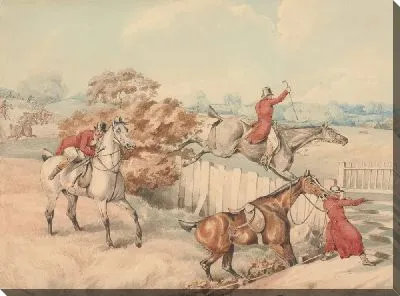 Картина Охота на лис: прыжок