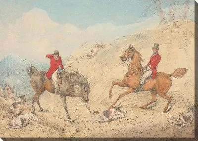 Картина Охотник и всадник ободряют гончих