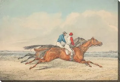 Картина Два жокея Скачущую шею и шею вправо