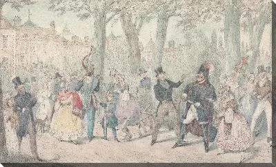 Картина Иллюстрация к Р.С. Сёртис "," Jarrocks's Jaunts and Jollities: " Джоррокс отказывается от знакомства с йоркширцем