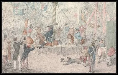 Картина Иллюстрация к Р.С. Сёртис »,« Jorrocks's Jaunts and Jollities »:« Мистер Джоррокс едет в Сент-Клауд