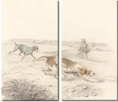 Картина Два указателя, лицом к лицу со спортсменом