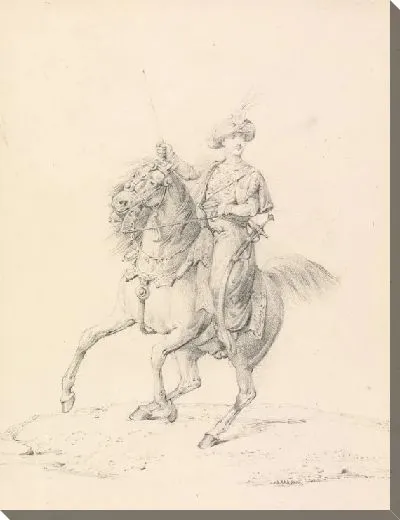 Картина Кавалерист в тюрбане на коне