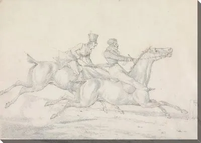 Картина Рисунок для "Образцы езды под Лондоном:" Удовольствие от езды в компании. Один остановился бы, если бы другой мог