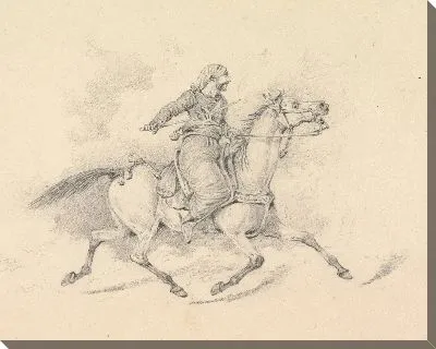 Картина Верховая езда дамасской кавалерист