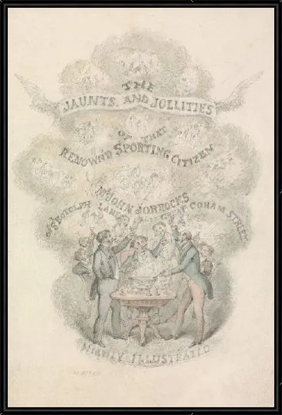 Картина Иллюстрация к Р.С. Surtees ', "Jarrocks's Jaunts and Jollities": Титульный лист