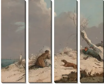 Картина Утиная стрельба зимой