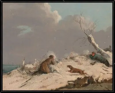 Картина Утиная стрельба зимой