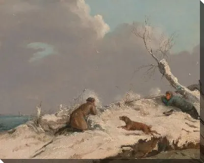 Картина Утиная стрельба зимой