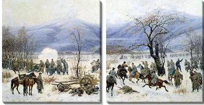 Картина Сражение у Шипки-Шейново 28 декабря 1877 года (Battle of Shipka-Sheinovo December 28, 1877)