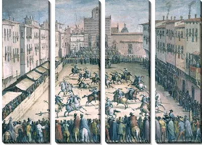 Конная битва на площади Санта-Кроче