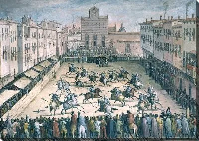 Конная битва на площади Санта-Кроче