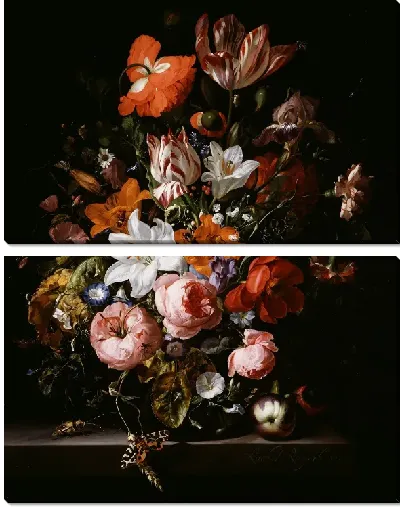 Картина Цветы в стеклянной вазе