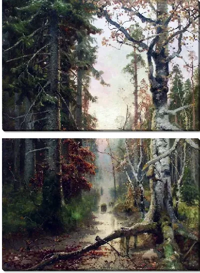 Картина Осень в лесу (Autumn in the woods)