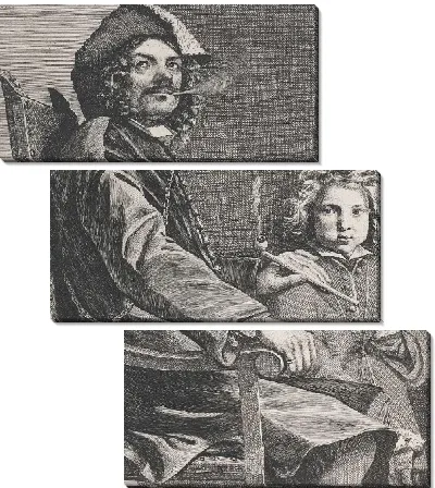 Трубочный мужик в кресле