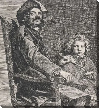 Картина Трубочный мужик в кресле