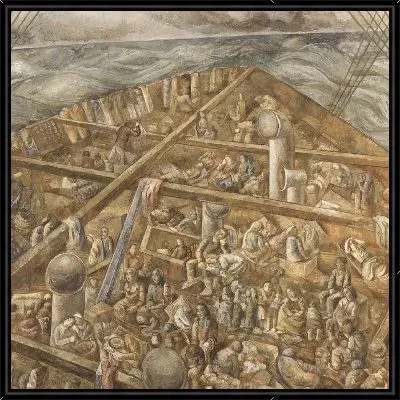 Картина Эмигрантский корабль (деталь)