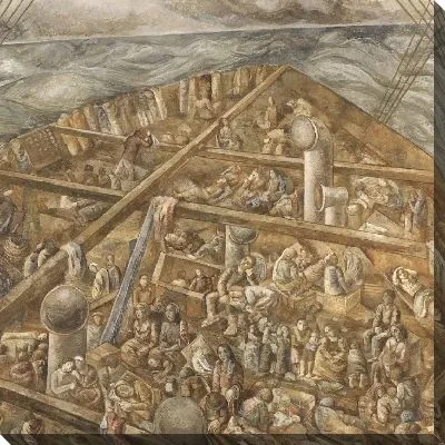 Картина Эмигрантский корабль (деталь)