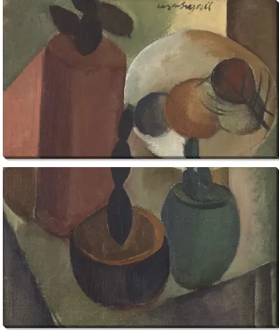 Картина Натюрморт с тремя горшочками кактусов