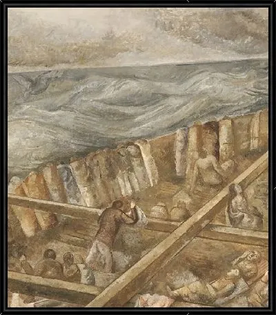 Картина Эмигрантский корабль (деталь)