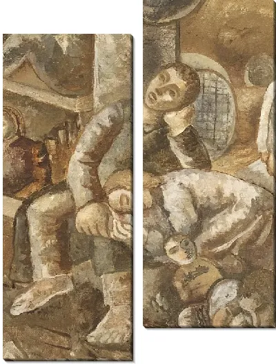 Картина Эмигрантский корабль (деталь)
