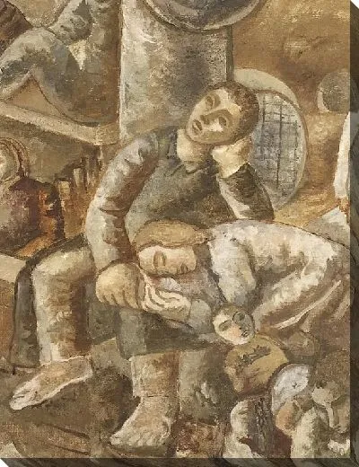 Картина Эмигрантский корабль (деталь)