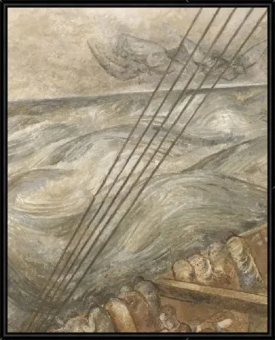 Картина Эмигрантский корабль (деталь)