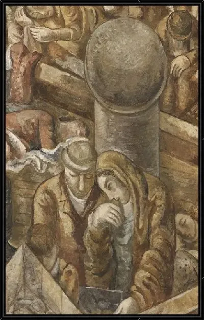 Картина Эмигрантский корабль (деталь)