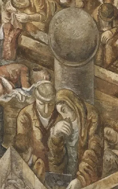 Картина Эмигрантский корабль (деталь)