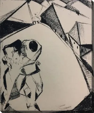 Картина Русская деревня