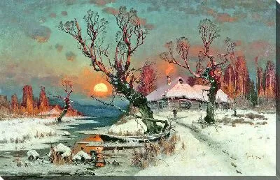 Закат солнца зимой