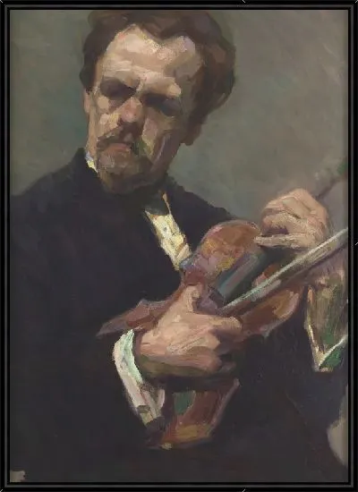 Картина Фигура человека со скрипкой