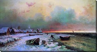 Картина Деревня на острове Нарген (The village on the island Nargen)