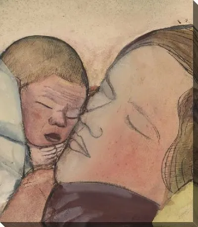 Картина Мама с новорожденным (Дженни и Осси)