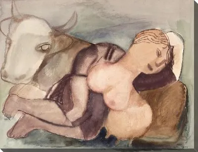 Картина Женщина в конюшне