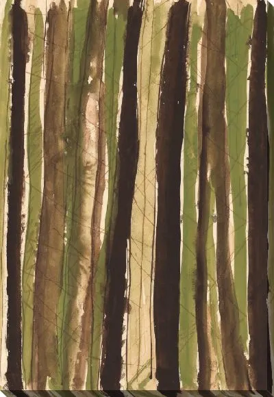 Картина Лес с четырьмя темными стволами