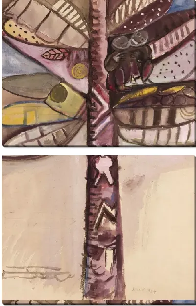 Картина Кокосовые пальмы с обезьянами