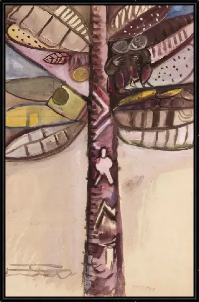 Картина Кокосовые пальмы с обезьянами