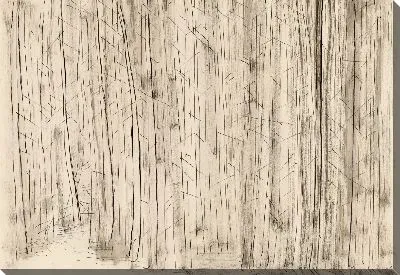 Картина Лес с вертикальными стволами