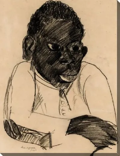 Картина Молодой черный человек со скрещенными руками