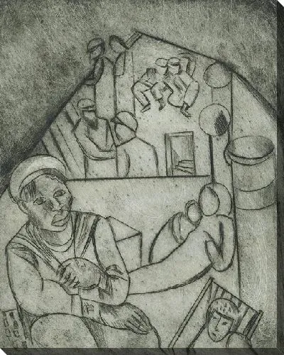 Картина Матрос и эмигранты на палубе