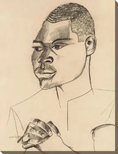 Картина Молодой черный человек со скрещенными руками