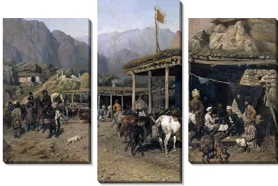 Картина Привал кавалеристов (Halt cavalry)