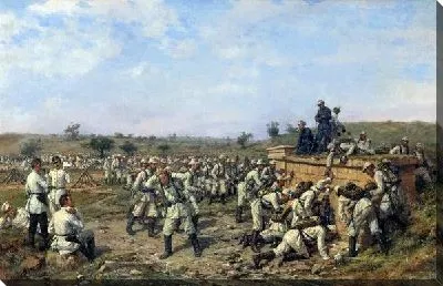 Картина Привал 140-го пехотного Зарайского полка 35-й пехотной дивизии (Rest of the 140th Infantry Regiment Zaraisk 35th Infantry Division)