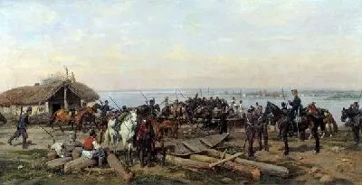Картина Переправа через Дунай (Crossing the Danube)