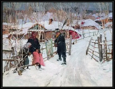 Зима. Околица (Winter. outskirts of a village)