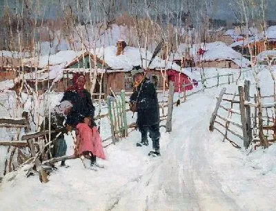 Зима. Околица (Winter. outskirts of a village)
